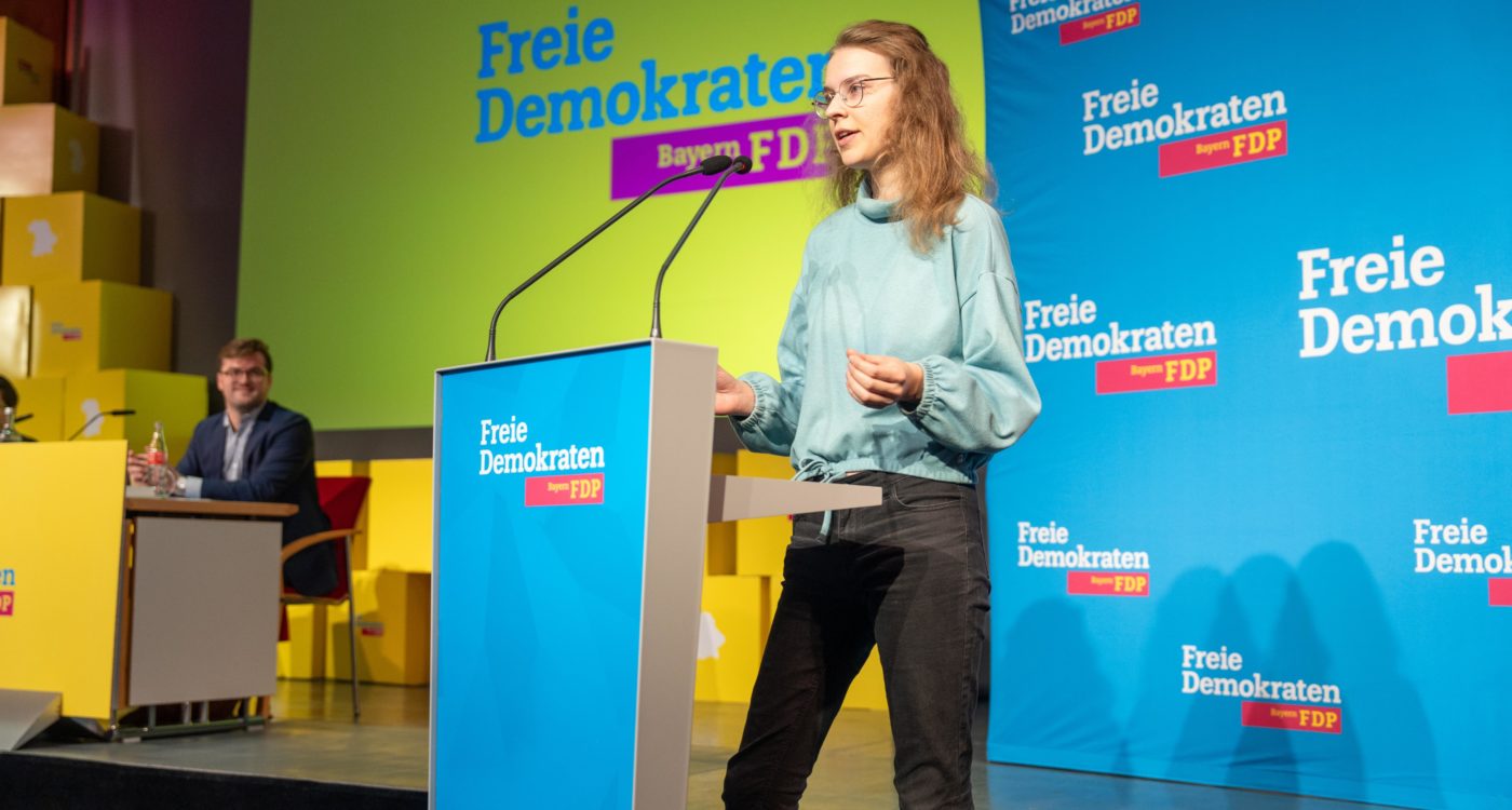 Lina Braun auf dem Landesparteitag der FDP